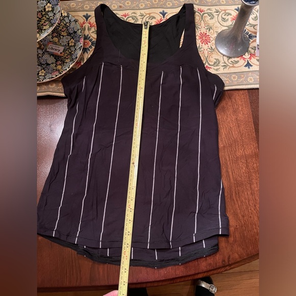 Lululemon super soft tank. Vertical grey flattering stripes. Size 10/12 - Picture 6 of 7